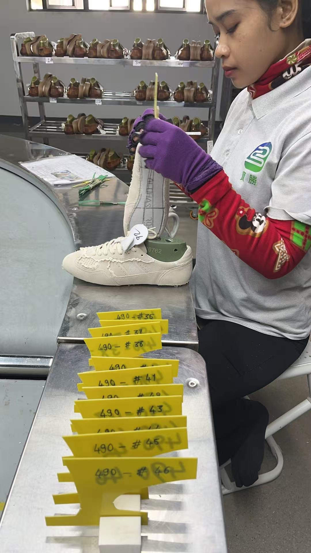 Footwear quality check hand inspection